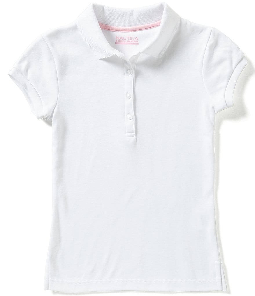 Nautica Big Girls 7-16 Short Sleeve Polo Shirt