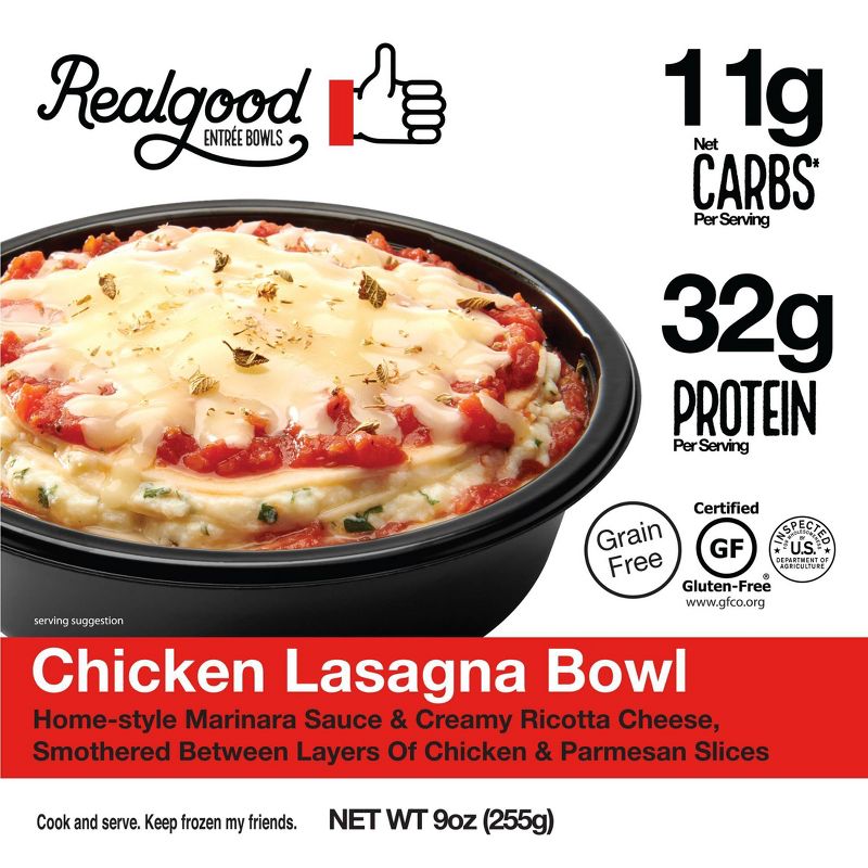 Real Good Frozen Lasagna Bowl - 9oz