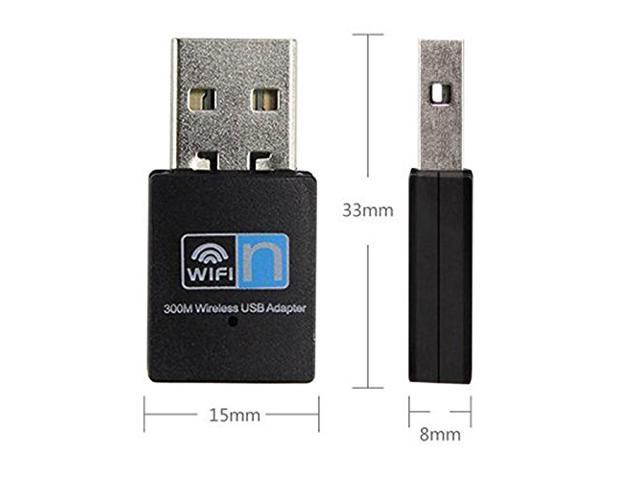 LOTEKOO Wireless LAN Network Card Adapter WiFi Dongle for Desktop Laptop PC Windows 10 8 7 XP MAC OS (Plug-and-Play for Windows10)300Mbps USB WiFi Adapter