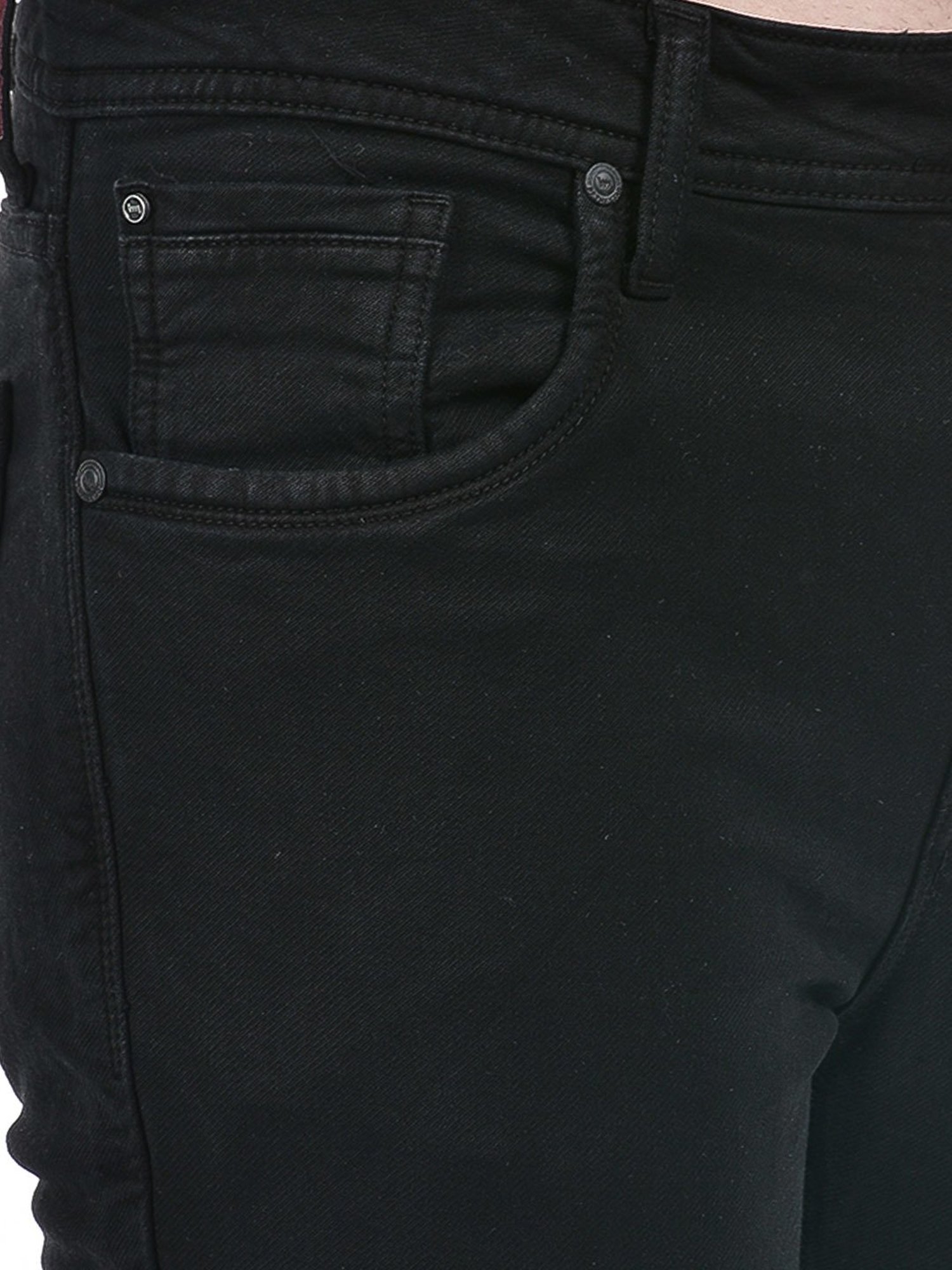 Lawman Pg3 Black Slim Fit Lightly Washed Jeans