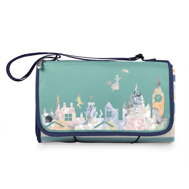 Picnic Time Disney: Mary Poppins Blanket Tote Outdoor Picnic Blanket - St. Tropez Stripes