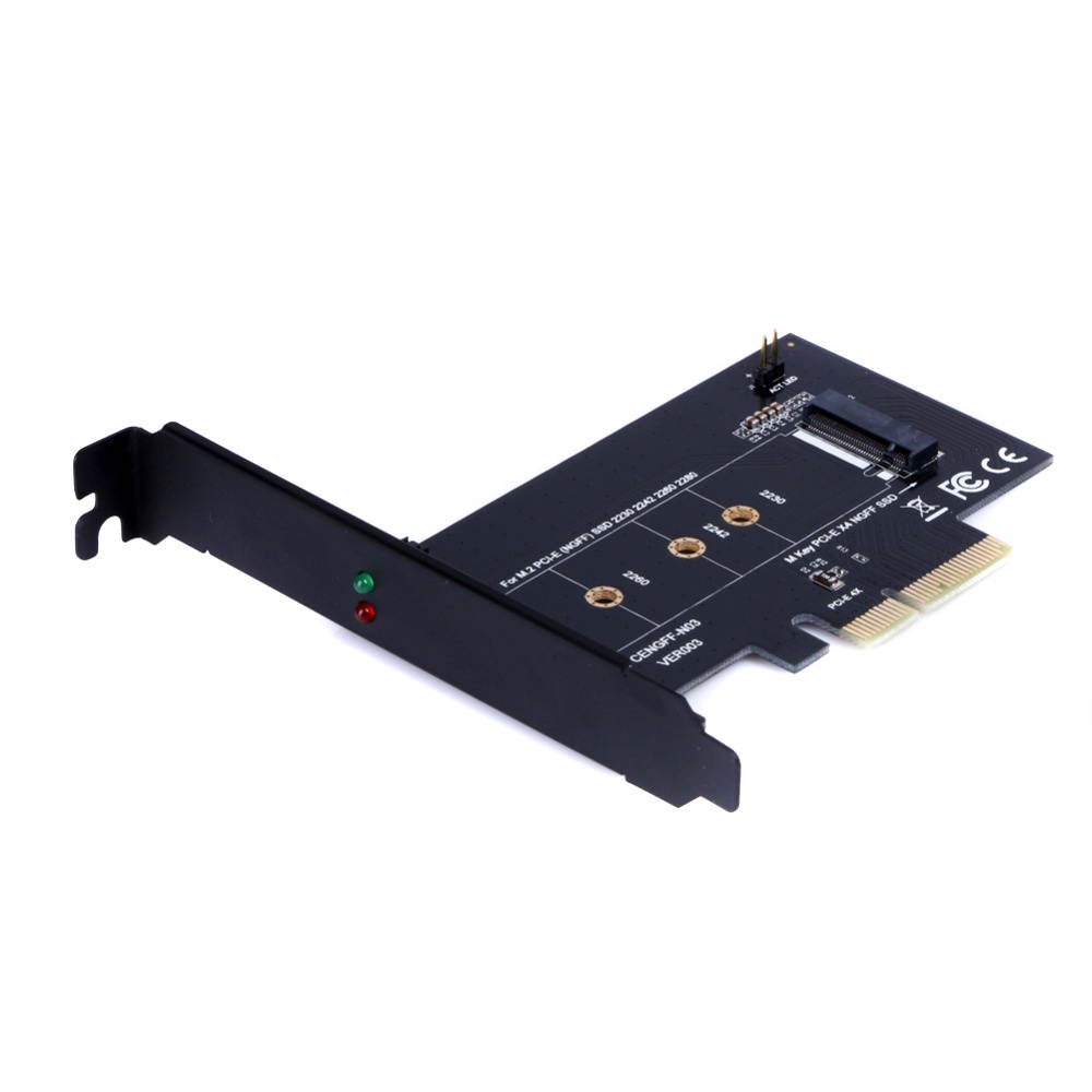 EC2WORLD PCI Express 4x to M Key M.2 SSD Slot Adapter For M.2 PCI-E SSD (NGFF) SSD 2230 2242 2260 2280 Card M Key PCI-E X4 NG