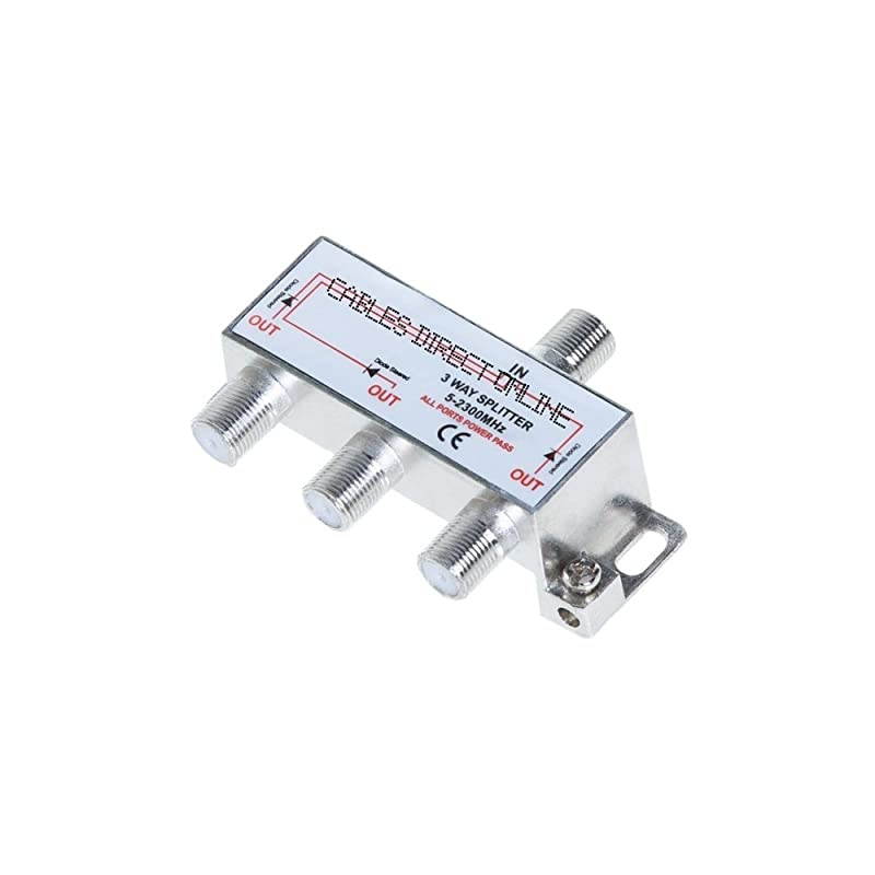 Way Bi-Directional 5-200 MHz Coaxial Antenna Splitter for RG6 RG59 Coax Cable Satellite HDTV (Ports)