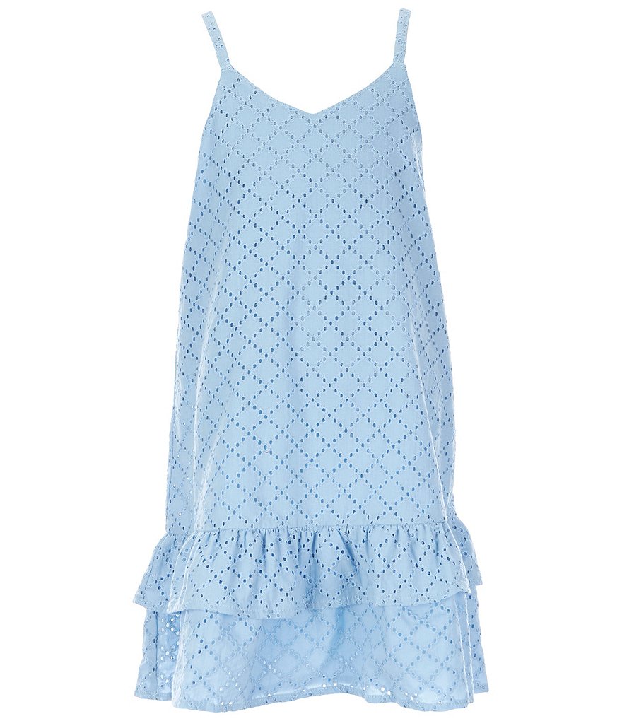 Angie Big Girls 7-14 Stripe Ruffle-Hem Maxi Dress