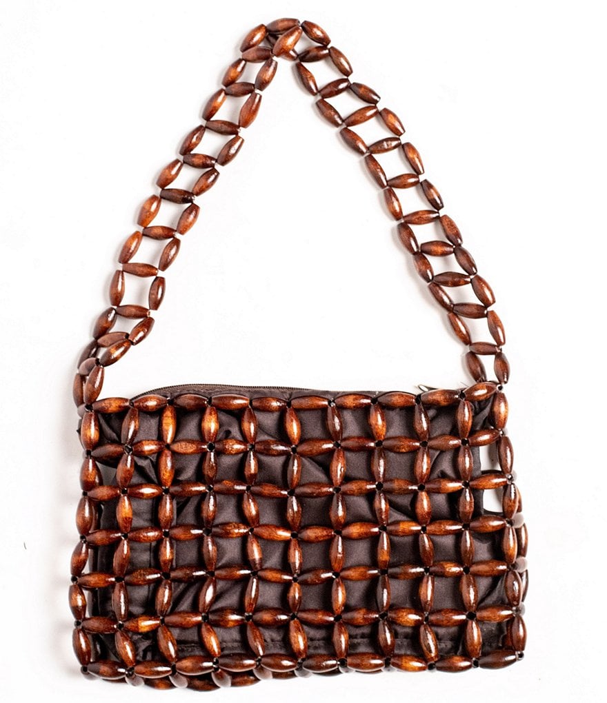 Beachgold Aswan Wooden Beads Shoulder Bag
