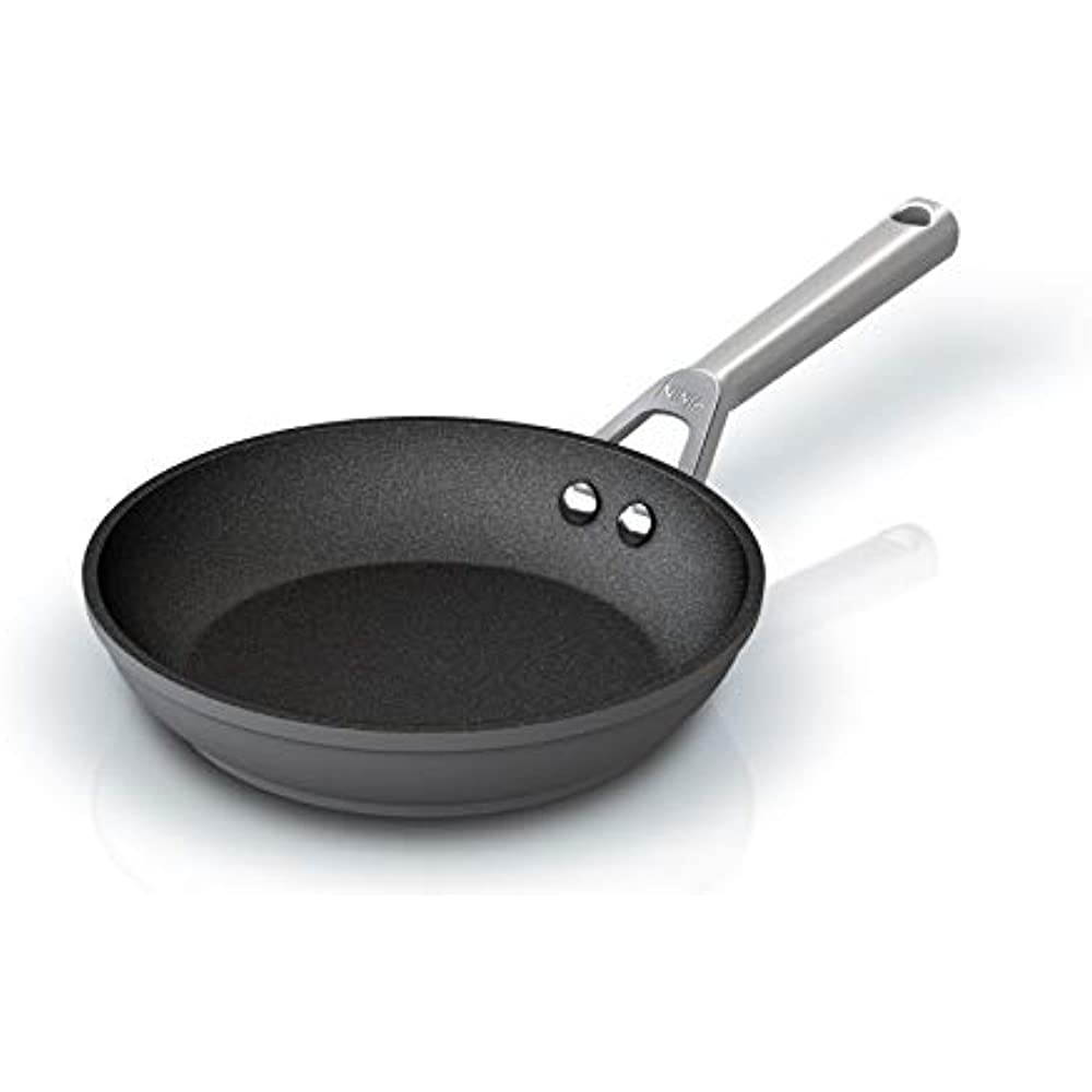 Ninja Foodi NeverStick Premium 8-Inch Fry Pan Nonstick Durable with Double-Riveted Handle and Oven Safe up to 500 Degrees Small Slate Grey