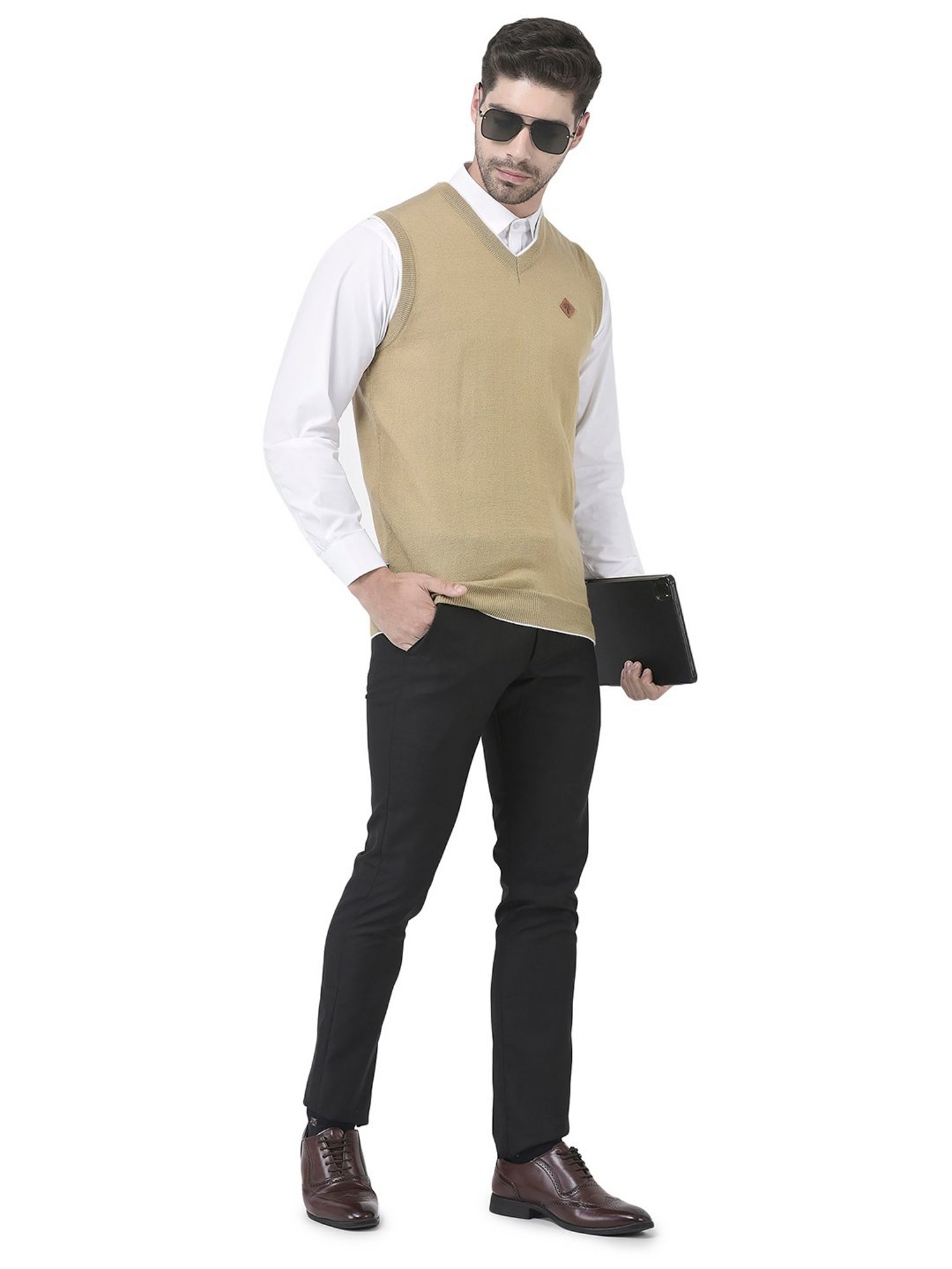 Woodland Khaki Regular Fit Sweater