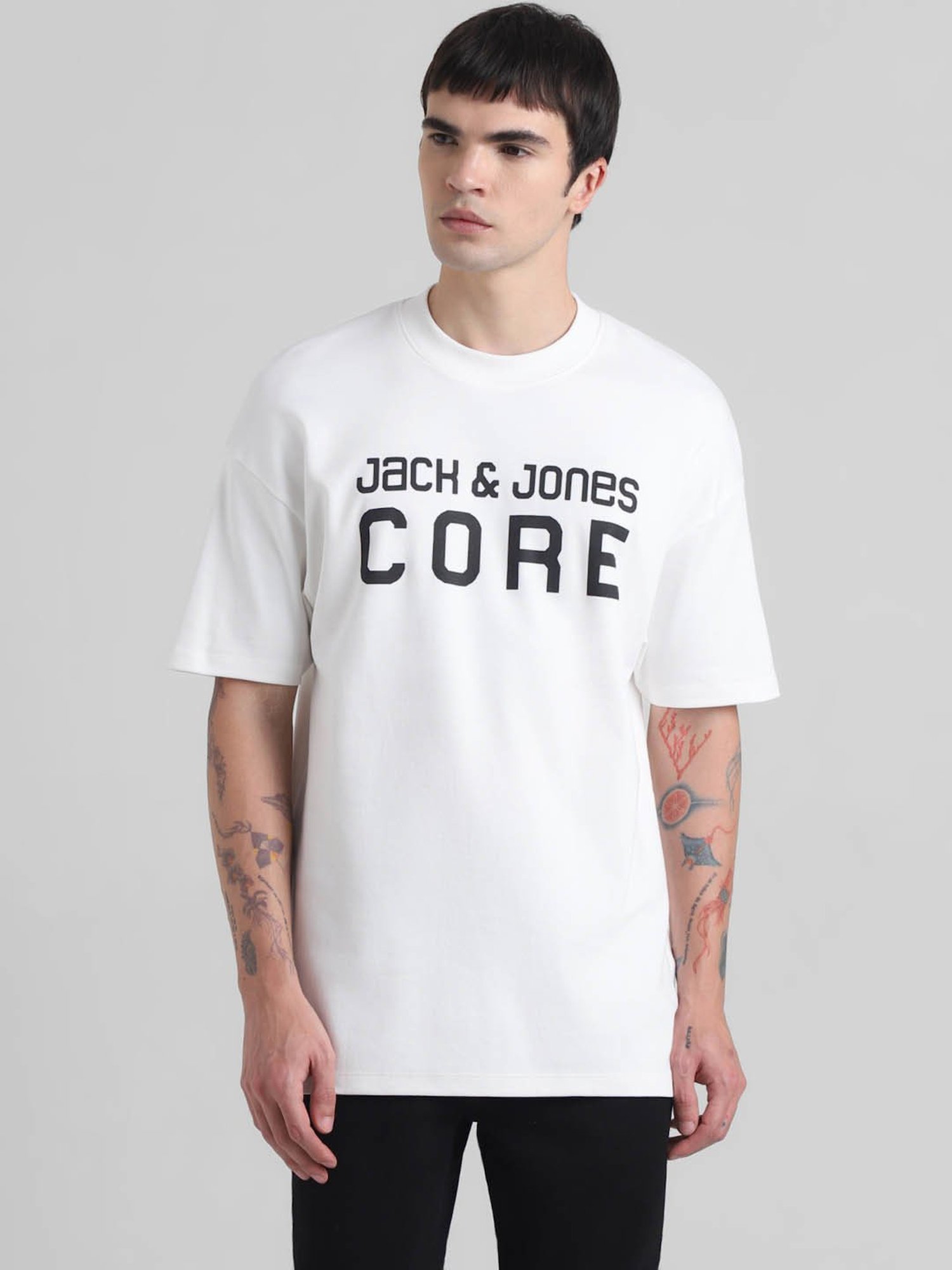 Produkt By Jack & Jones Cloud Dancer Cotton Boxy Fit Printed T-Shirt