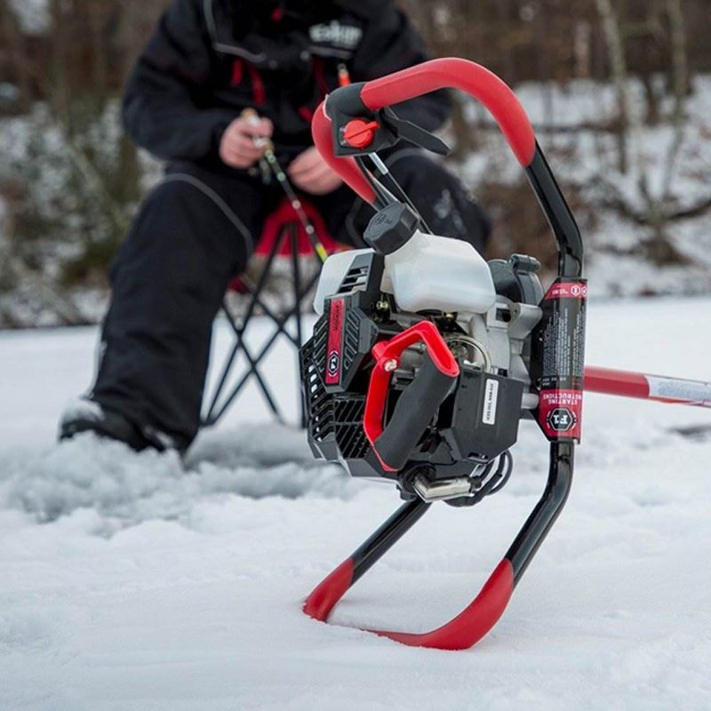 Eskimo F1 Viper 33cc Gas Engine w/ Rocket 10 Inch Bit Ice Fishing Auger Drill