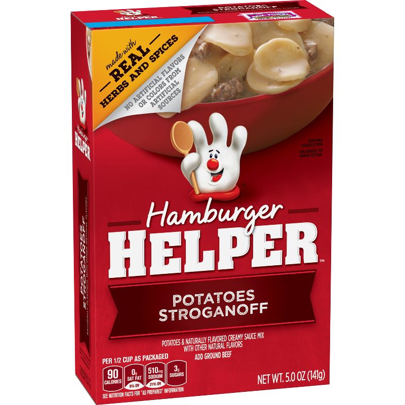 Betty Crocker, Hamburger Helper, Potatoes Stroganoff, 5oz Box (Pack of 6)