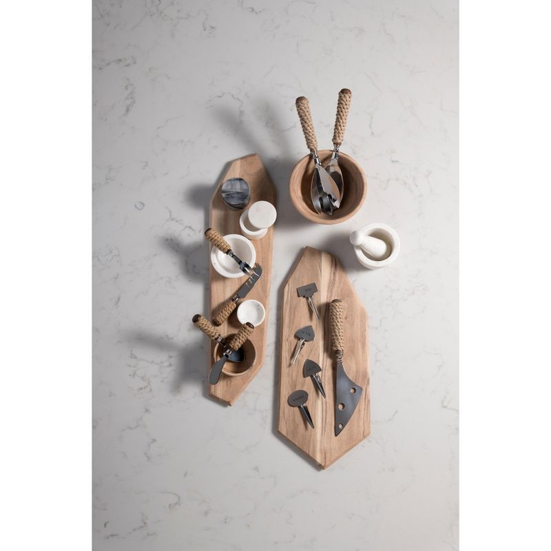 Assorted Set Of 2 Montana Geo Cutting Boards  - Brown - Shiraleah