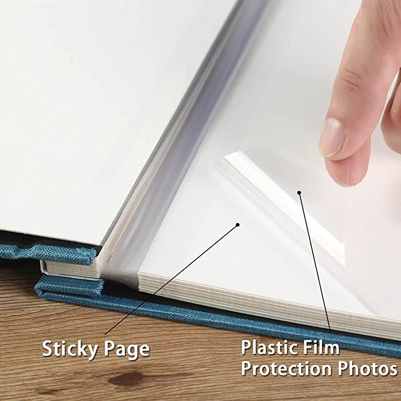 Album Self Adhesive 4x6 5x7 3x5 85x11 Scrapbook Magnetic Album DIY Scrap Book Length 13 x Width 128 Inches with A Metallic Pen