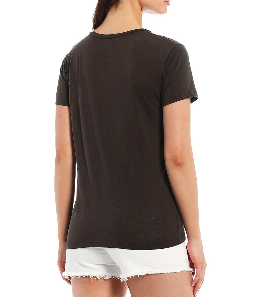 Chaser Camo Skull Jewel Neck Tee