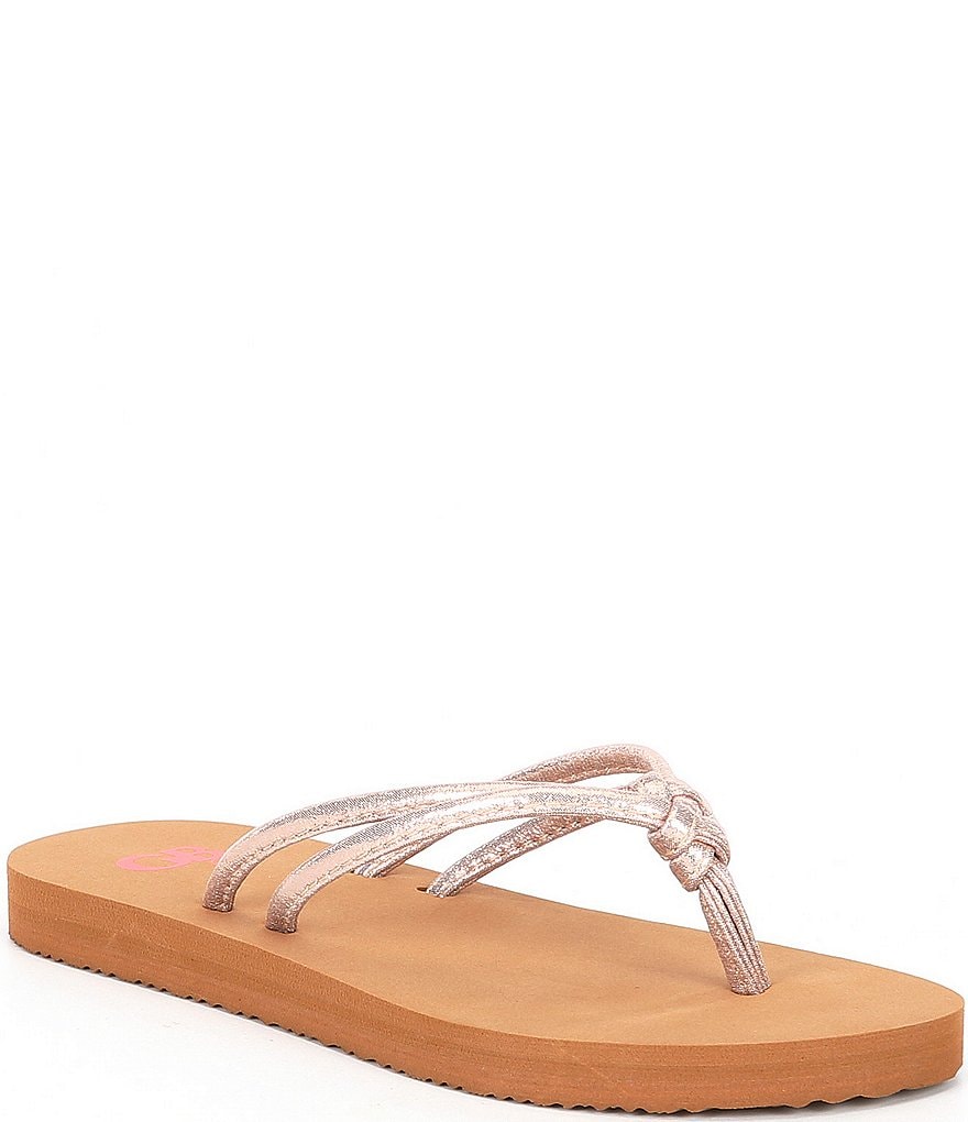 GB Girls Swimm-Girl Metallic Double Strap Flip Flops (Youth)