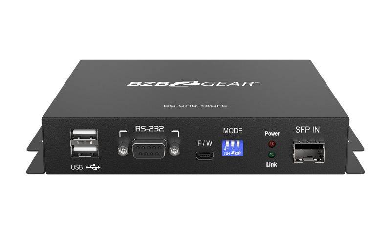 BZBGEAR 4K/UHD HDMI 2.0 18Gbps USB KVM Extender Kit Over fiber with HDR, Bi-directional IR & RS-232 Support