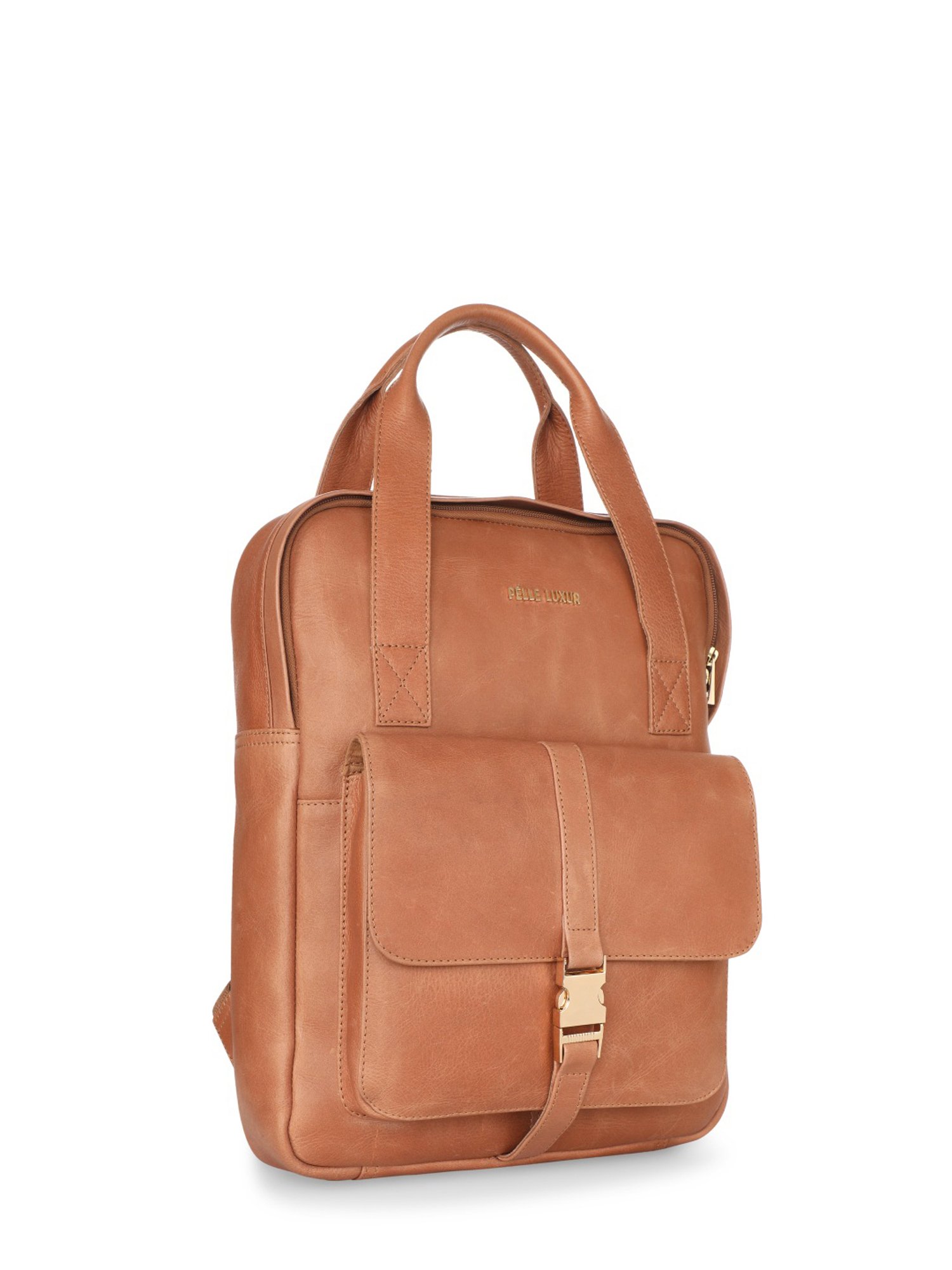 PELLE LUXUR Brown Medium Backpack