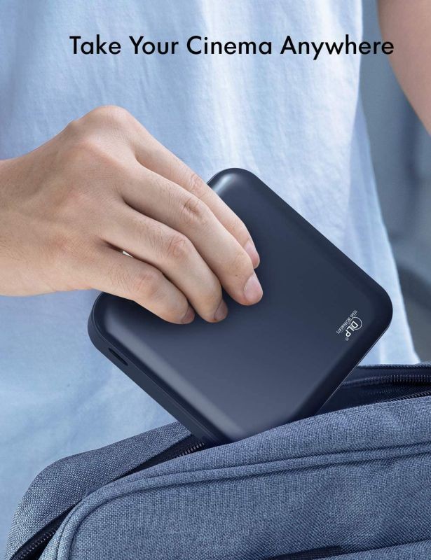 APEMAN M400 Mini Portable Projector, Video DLP Pocket Projector for Home and Outdoor Entertainment Support 1080P HDMI Input Rechargeable Stereo 360&deg; Speakers Neat Projector with Upgraded Auto Keystone