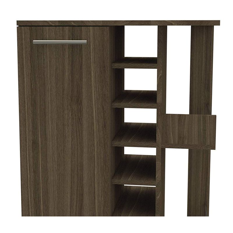 Flash Furniture Castleberry Rustic Wood Grain and Iron Kitchen Serving and Bar Cart