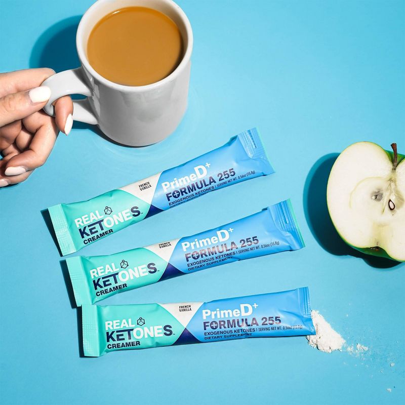 Real Ketones Keto Coffee Creamers with with D-BHB Exogenous Ketones - French Vanilla - 16ct