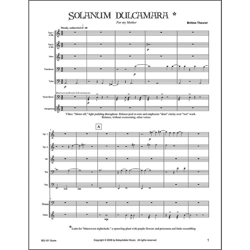 Carl Fischer Solanum Dulcamara Book