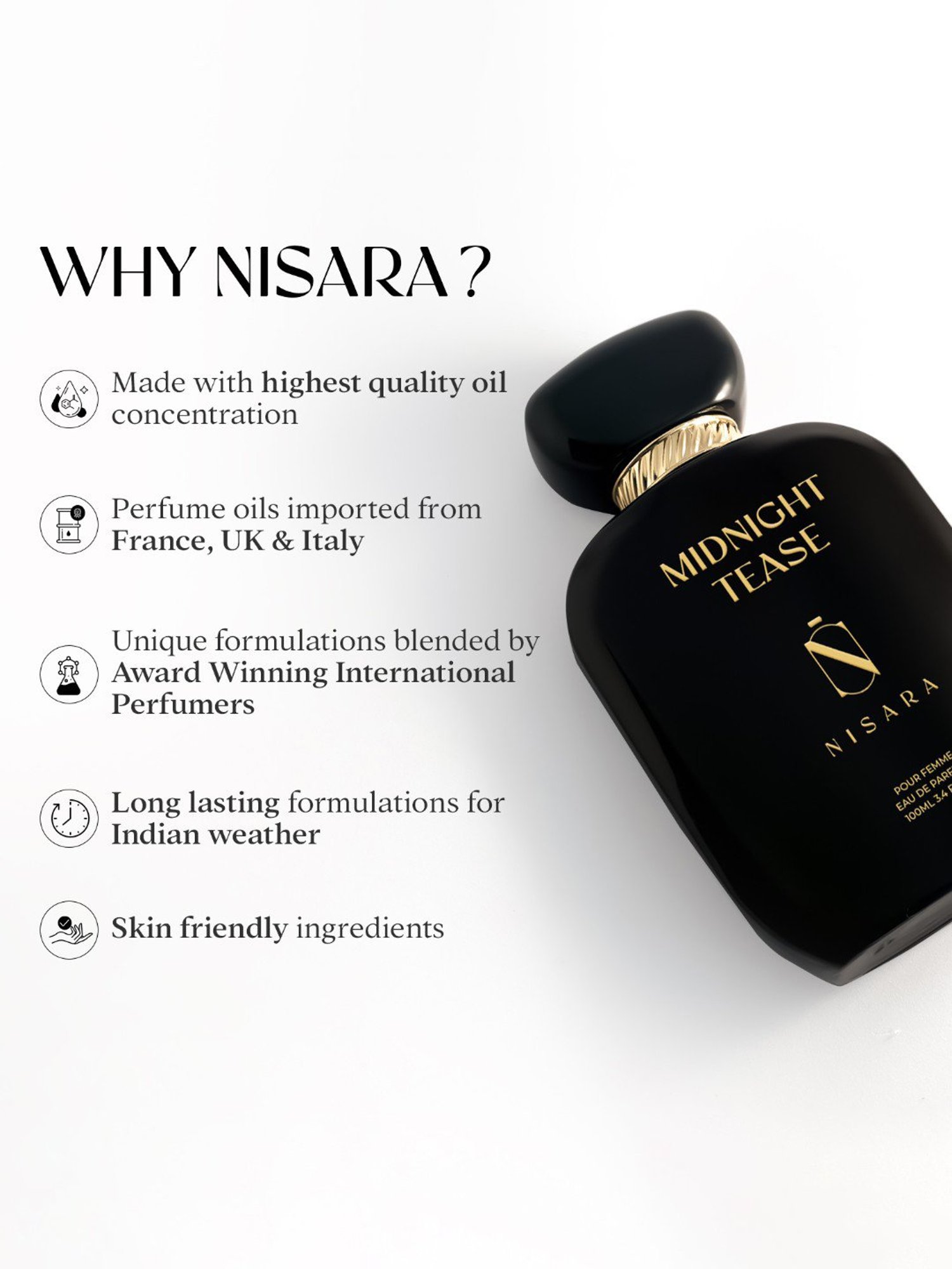 NISARA Midnight Tease Eau de Parfum for Women - 100 ml