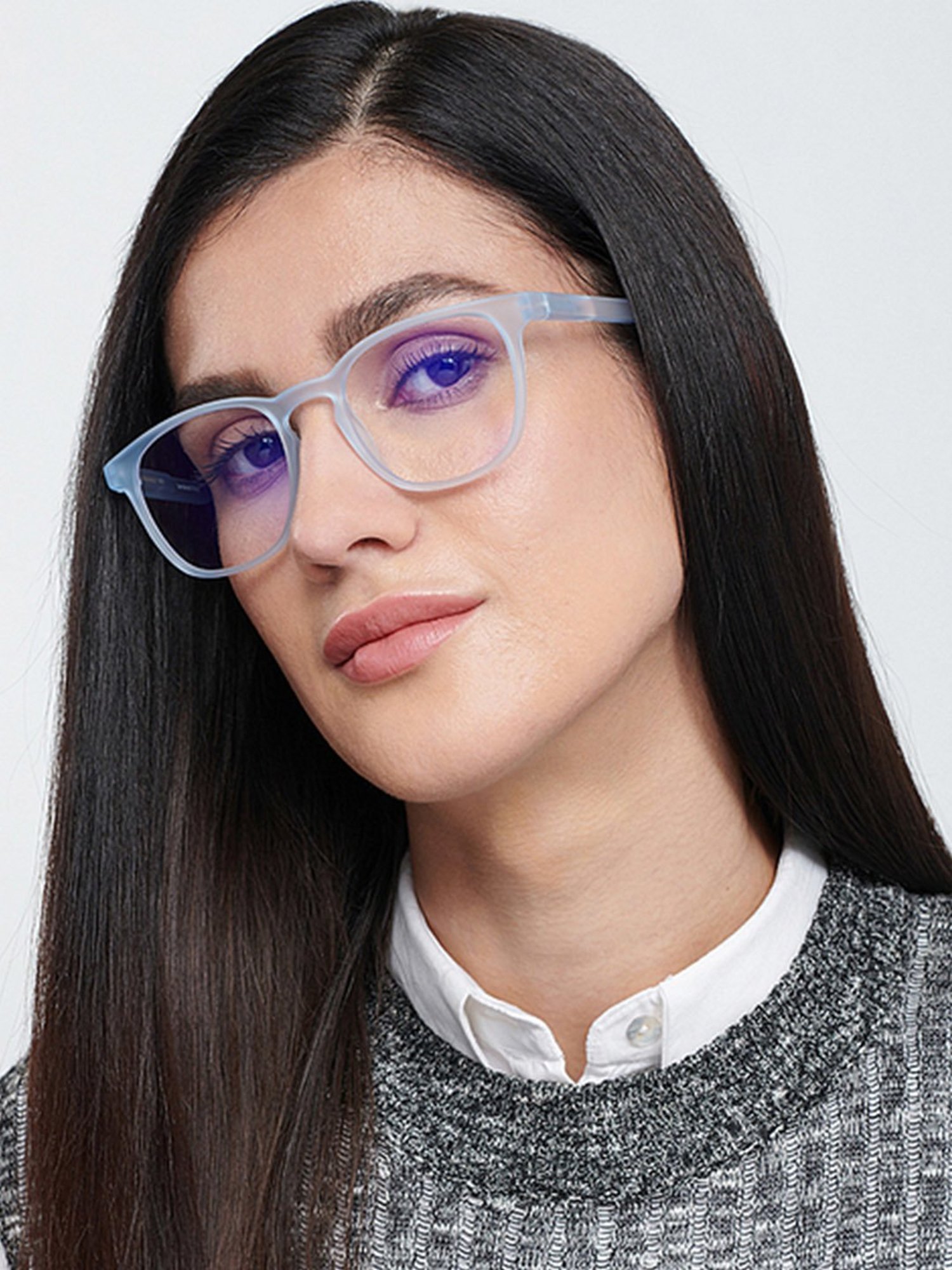 Lenskart Blu LB E14453 Green Full Rim Round Zero Power Computer Glasses