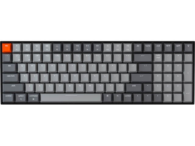 Keychron K4 Bluetooth/USB-C Keyboard - White LED Backlit - Gateron Blue - Mac and Windows