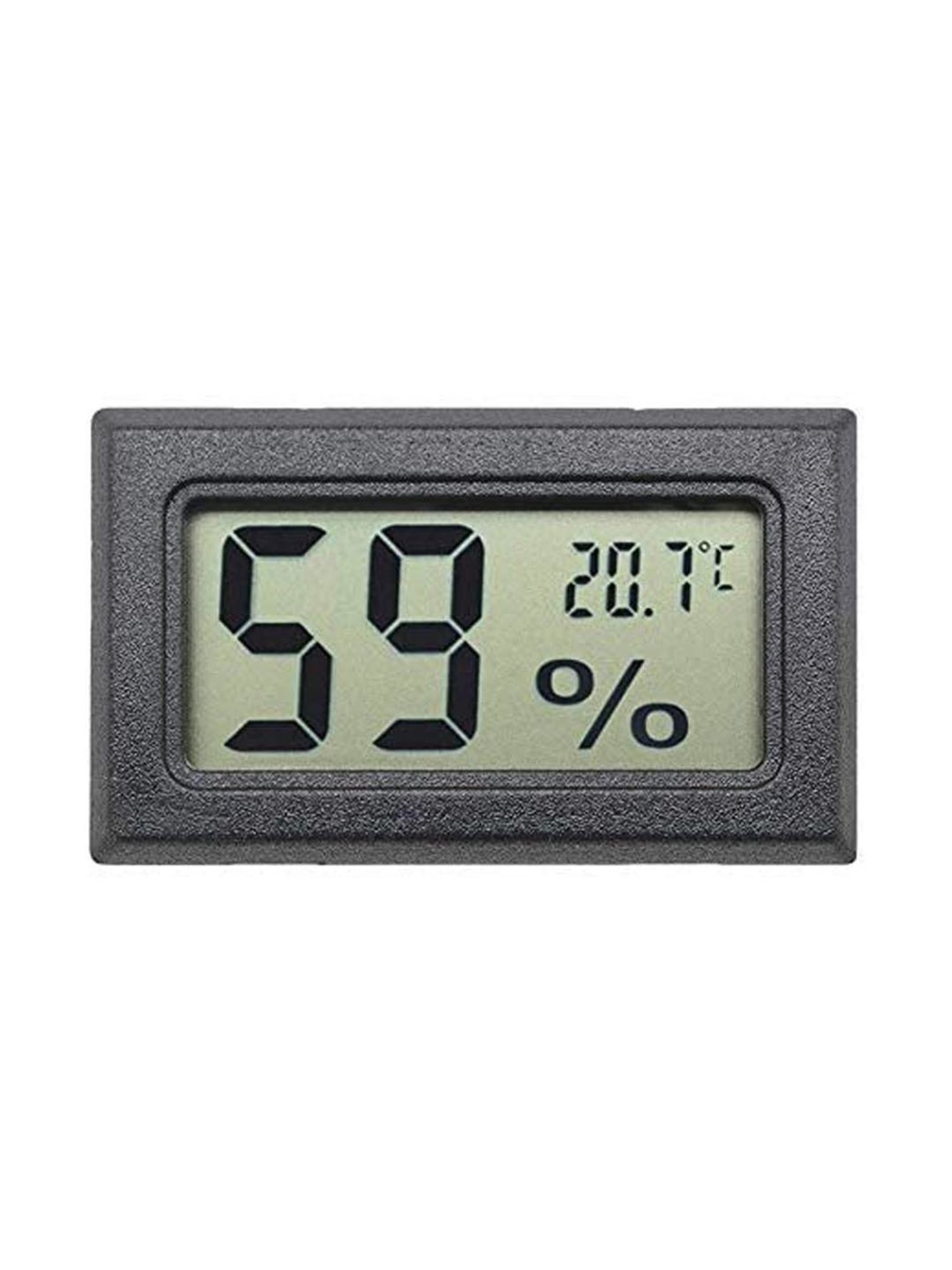 PAXMAX Mini LCD Indoor Temperature Sensor Humidity Thermometer (Black)
