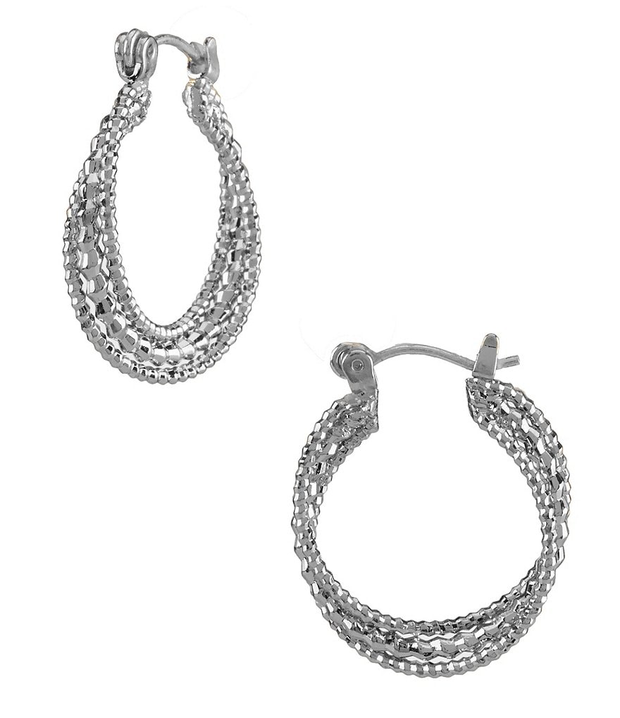 Tailored Small Twist Hoop Earrings