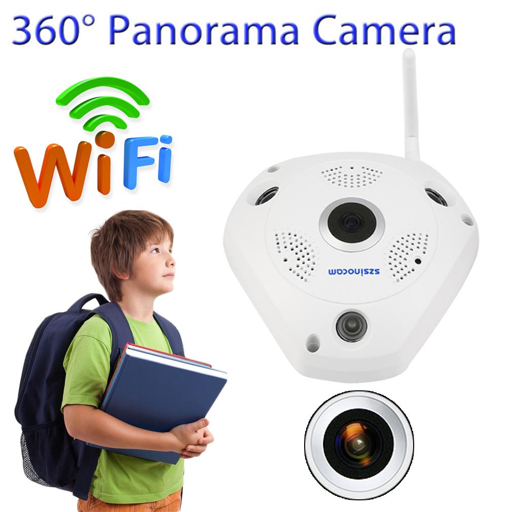 High Definition Mega Pixel Image Electronic PTZ Home Security Camera 360 Degree Full Range Viewing Camera White