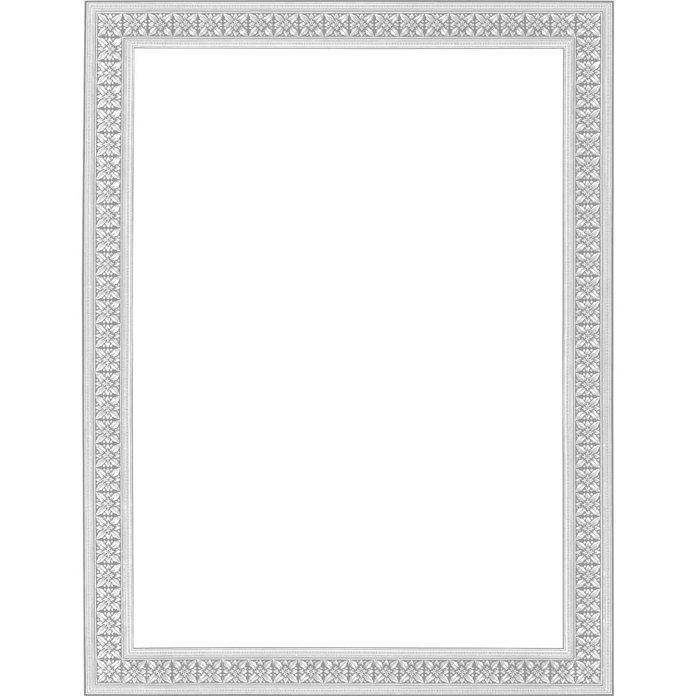 Geographics Silver Flourish Foil Certificate 12 EA/PK
