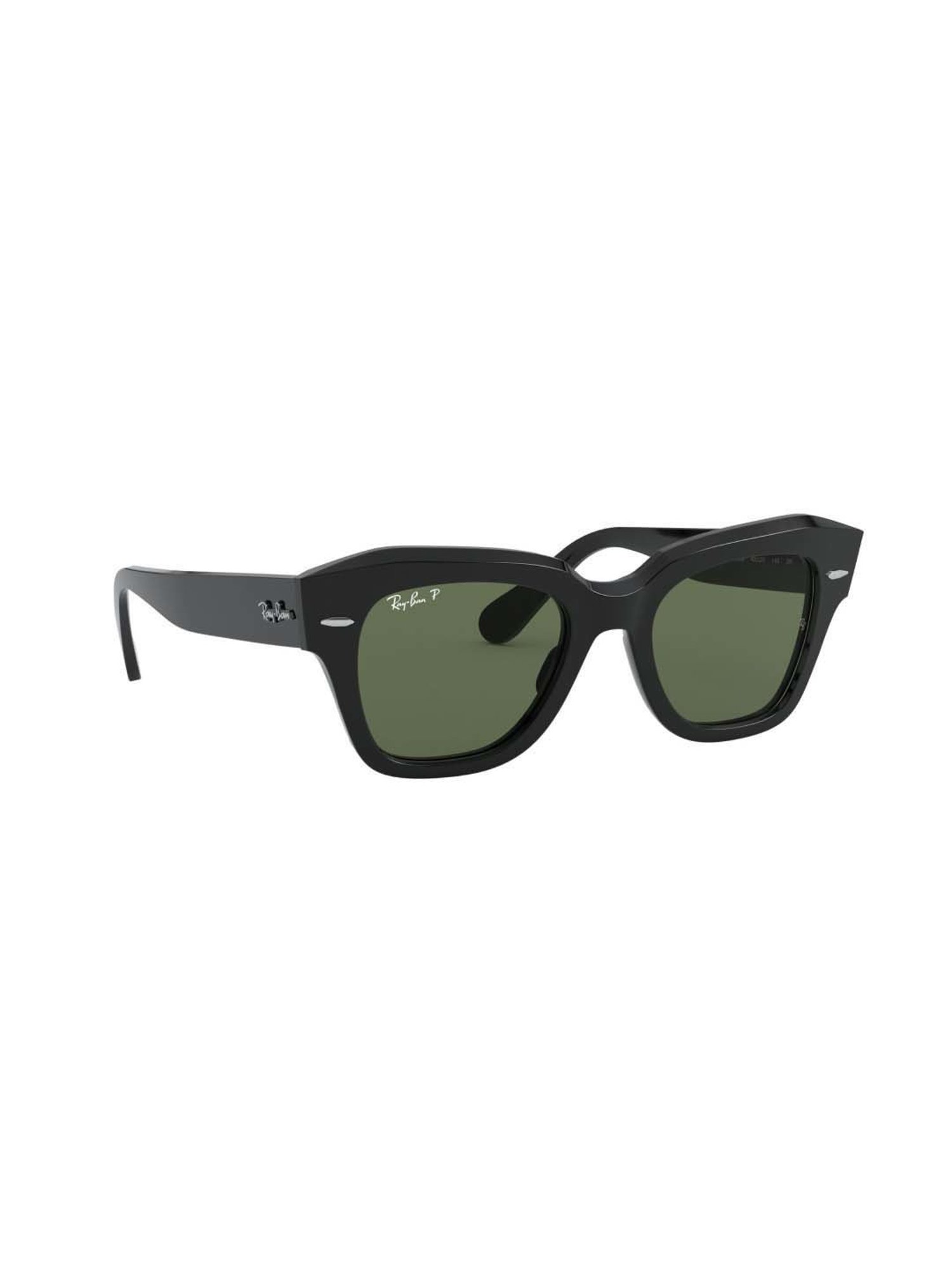 RAY-BAN Unisex Polarized Green Lens Square Sunglasses - 0RB2186901/5849