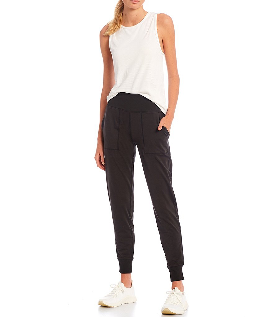 Kinesis High Rise Slim Sueded Jersey Joggers