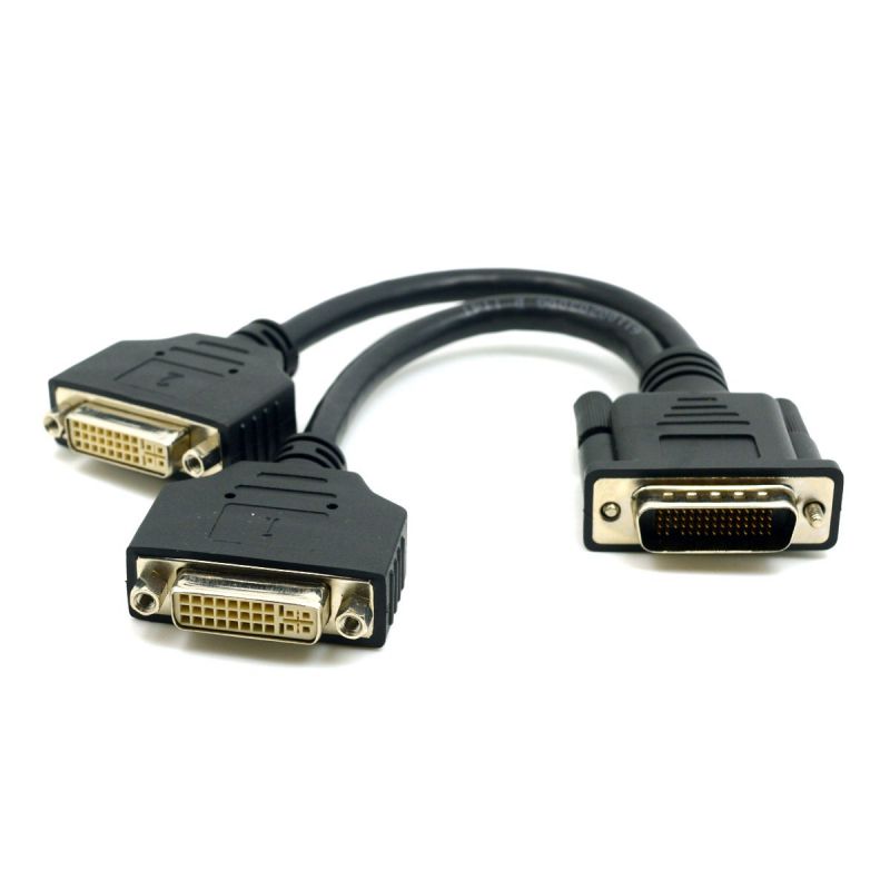 CableDeconn DMS 59 Pin Dual 2 DVI Monitors, DMS 59 Pin Male to Two DVI 24+5 Female Dual Monitor Extension Cable Adapter for LHF Graphics Card (dus 59 pin Dual dvi)