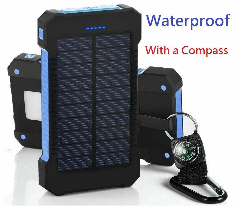 2021 9000000mAh 2 USB Portable Solar Battery Charger Solar Power Bank For Phone