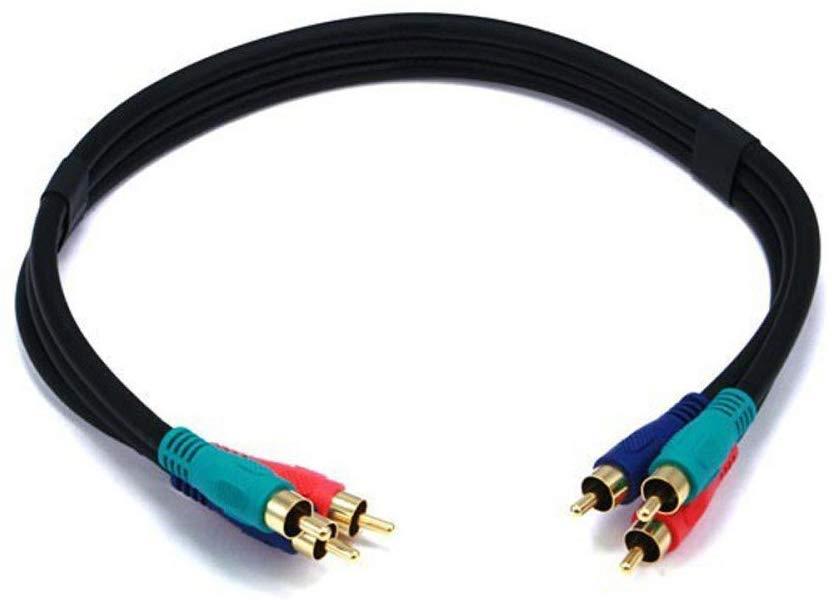 Male Component VideoAudio Cable Gold Plated 3ft 6ft 12ft 25ft 50ft 3FT