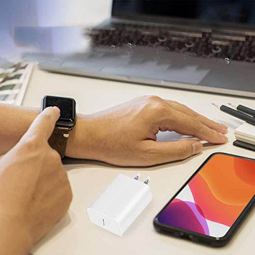 USBC Fast Power Adapter  for Latest iPad Pro 3rd Generon 11inch and 129Inch 18W PD Quick Wall Charger with 66 Feet Braided USBC Cable for Google Pixel 3 Note 10 Galaxy S10 White