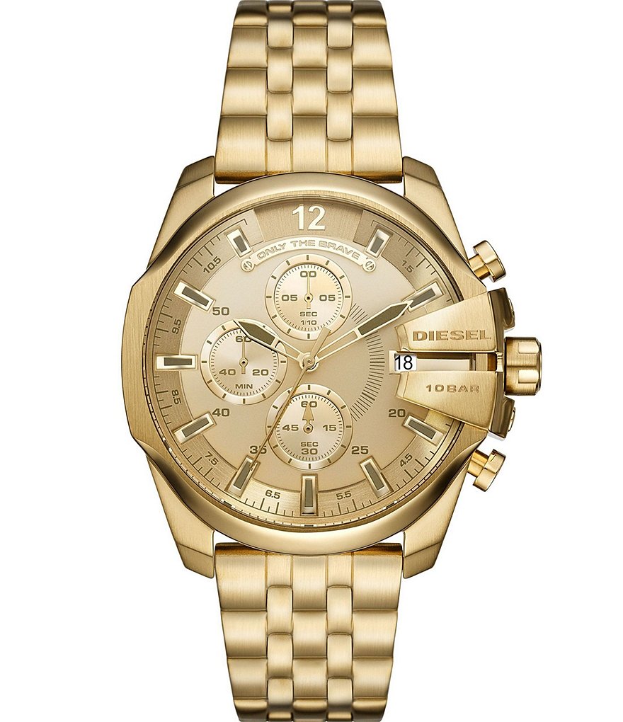 Diesel Baby Chief Chronograph Gold-Tone Stainless Steel Watch