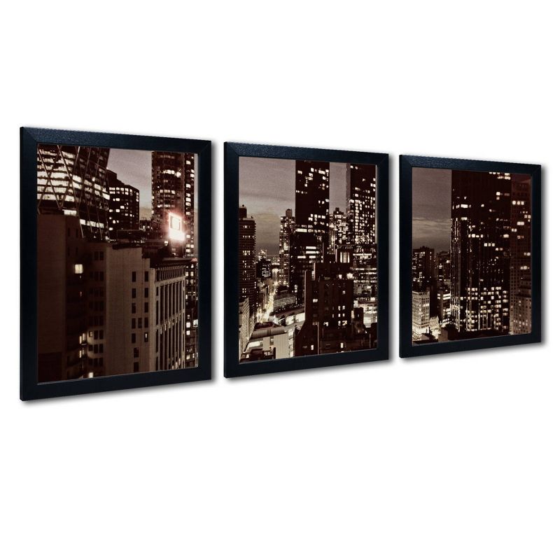 3pc NYC After Dark by Ariane Moshayedi - Trademark Fine Art