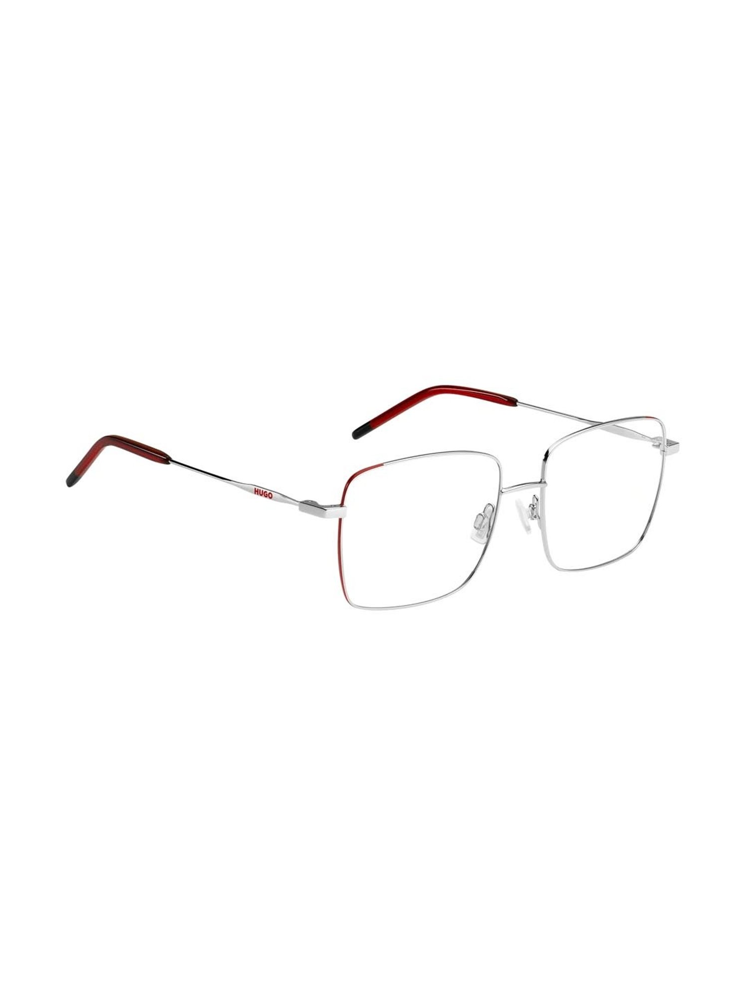 HUGO Silver Rectangular Eye Frames for Women