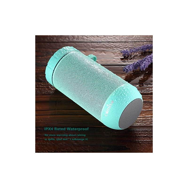 Waterproof Bluetooth Speakers Outdoor Wireless Portable Speaker with 24 Hours Playtime Superior Sound for Camping, Beach, Sports, Pool Party, Shower (Mint)