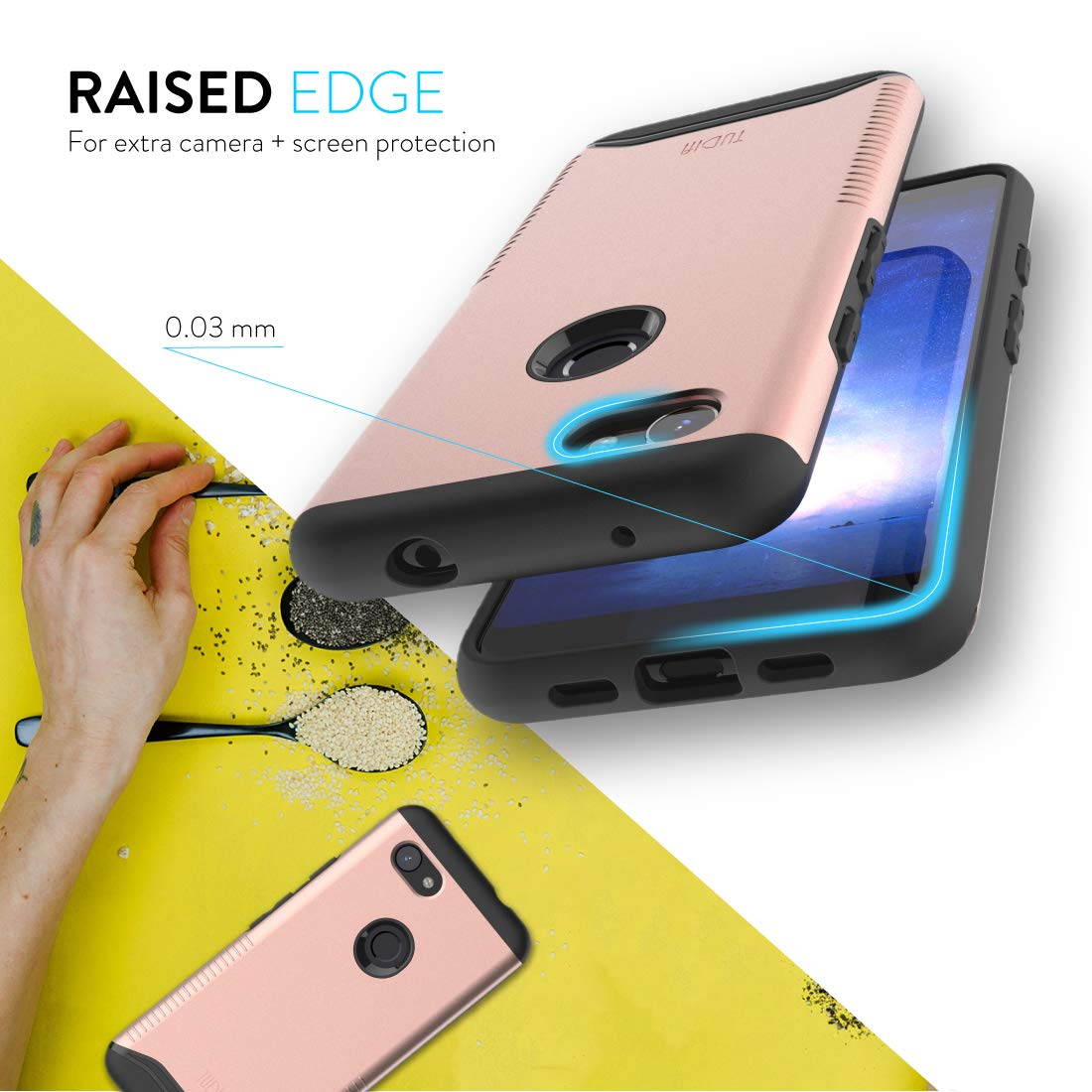 Google Pixel 3a (2019) Case, TUDIA [MERGE Series] Extreme Dual Layer Slim Precise Cutouts Phone Case For Google Pixel 3a [NOT Compatible with Pixel 3a XL Version] (Metallic Slate)