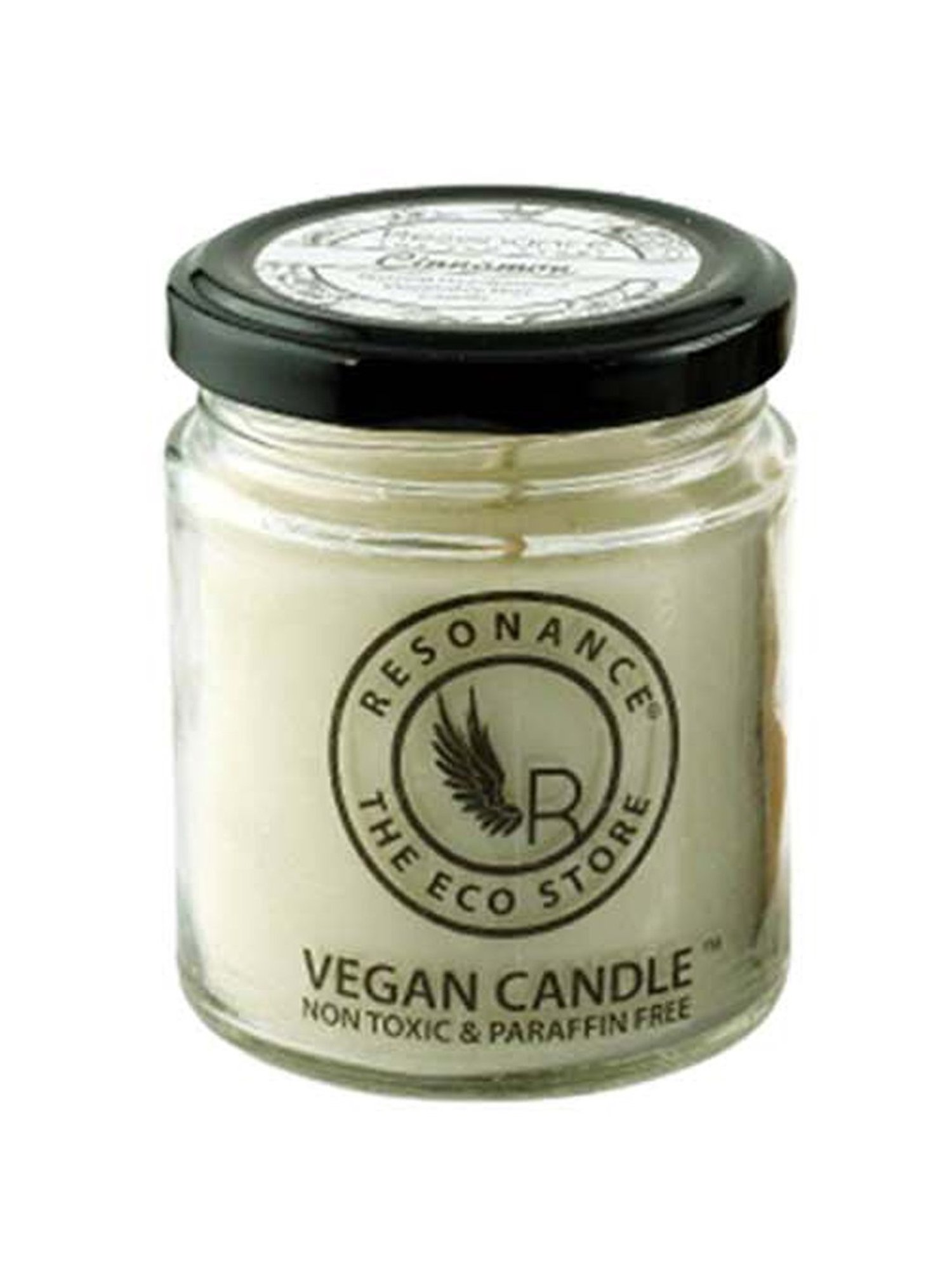 RESONANCE White Soy Wax Scented Aromatic VEGAN Candles (Cinnamon) - Set of 2