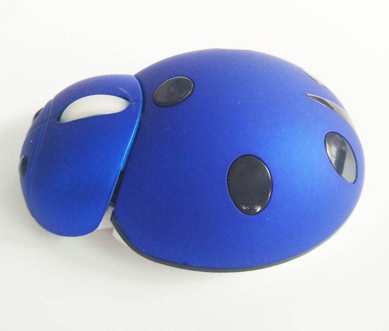 Animal ladybug style 2.4G wireless mouse mini portable with crystal giftbox 3 colors for laptop computer