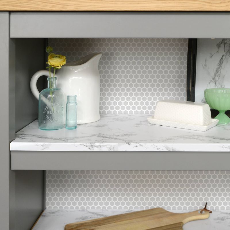 Con-Tact 18"x20ft Adhesive Simple Honeycomb Gray