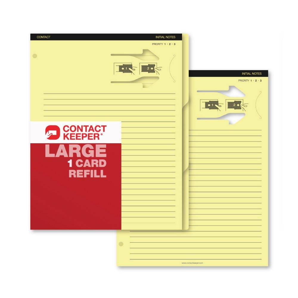Contact Keeper Business Cards & Notes Holder Refill, Large 1 card (800211)