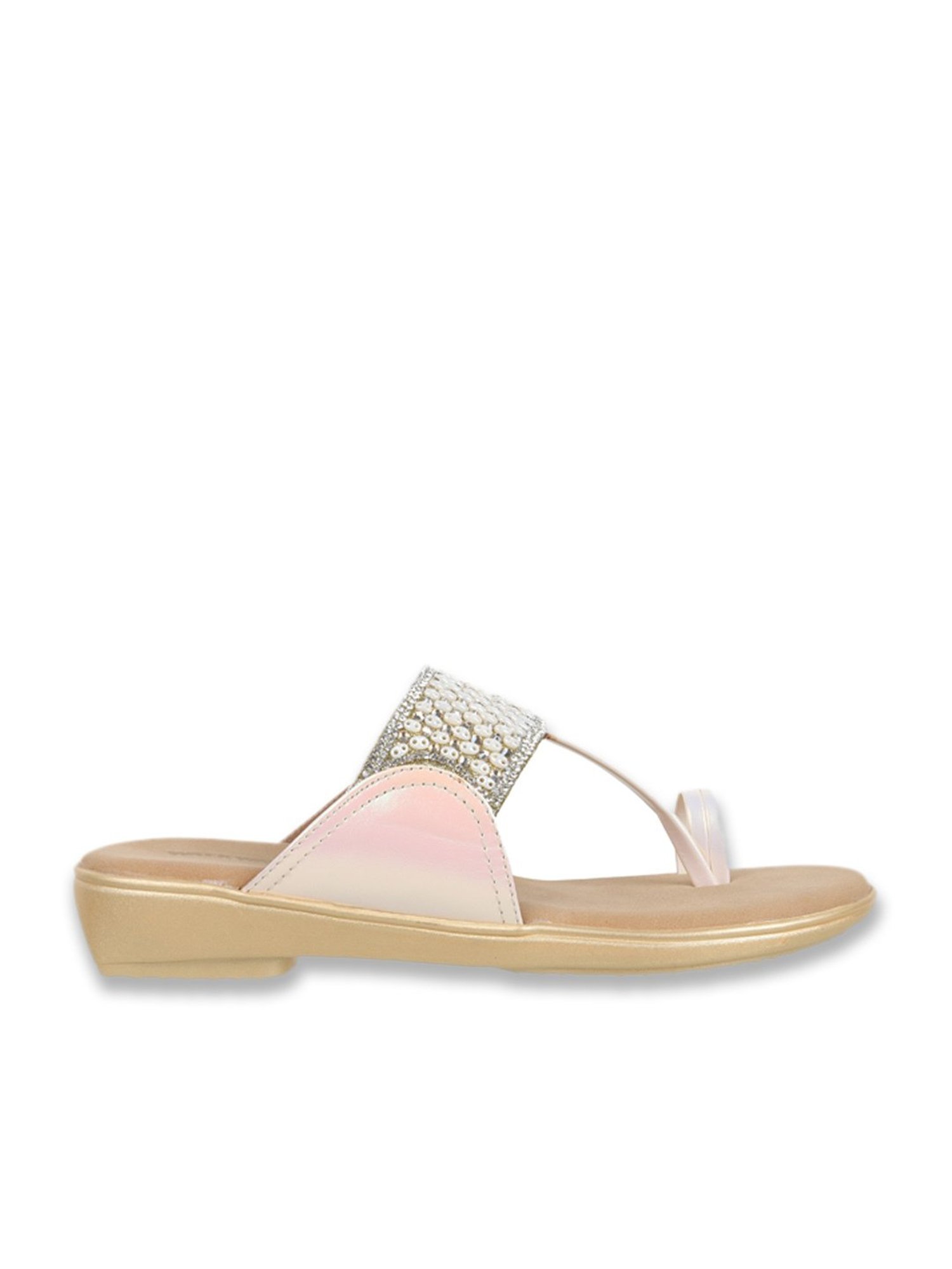 Walkway Women's Silver Toe Ring Sandals