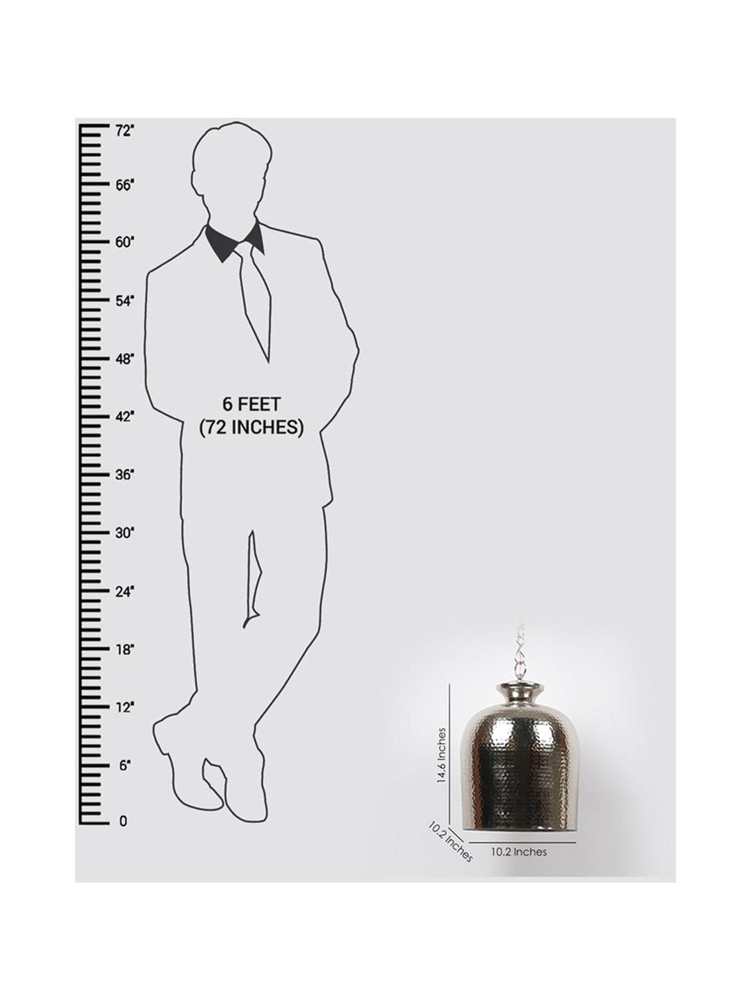 Kapoor E Illuminations Golden Steel Pendant Light - Set of 1