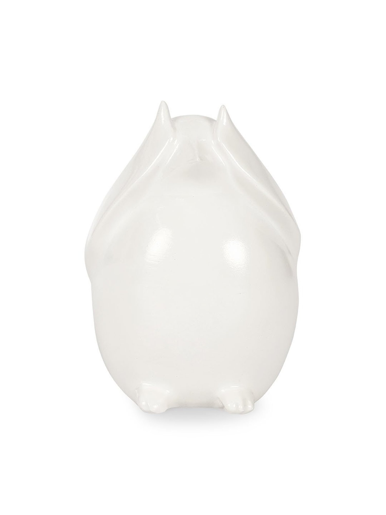 Pure Home and Living White Polyresin Sparrow Figurine With Closed Eyes