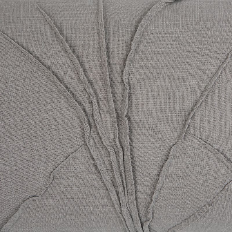 Textured Solid Decorative Filled Oversize Lumbar Throw Pillow Gray - Rizzy Home